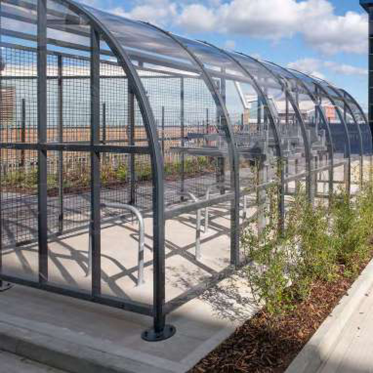 The covered secure cycle store